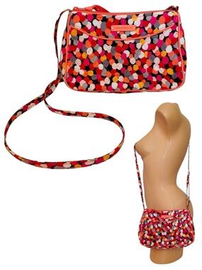 Vera Bradley Tutti Frutti Quilted Cotton Crossbody Bag Multicolor Polka‎ Dot